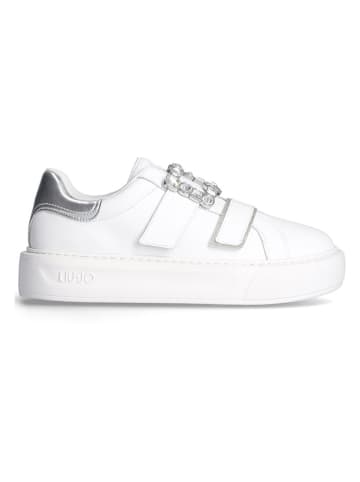 Liu Jo Skórzane sneakersy w kolorze białym