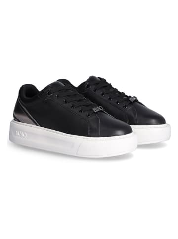 Liu Jo Skórzane sneakersy w kolorze czarnym