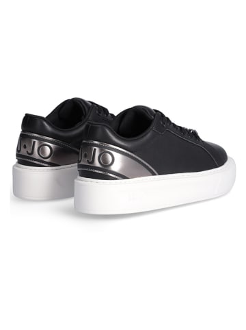 Liu Jo Leder-Sneakers in Schwarz