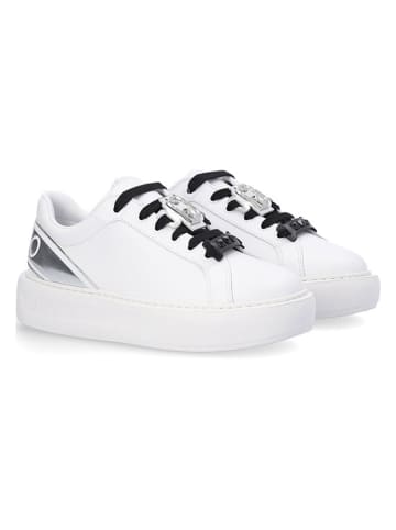 Liu Jo Skórzane sneakersy w kolorze białym