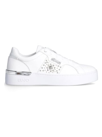 Liu Jo Skórzane sneakersy w kolorze białym
