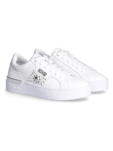 Liu Jo Skórzane sneakersy w kolorze białym