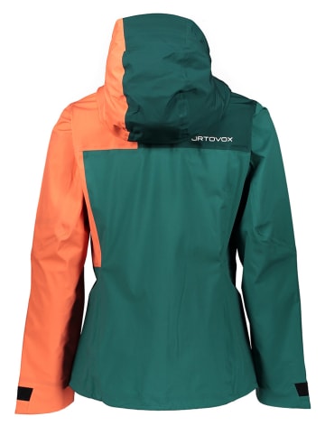 ORTOVOX Funktionsjacke "3L Ortler" in Grün/ Orange