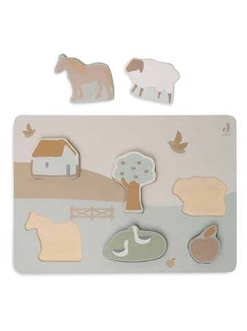 Jollein 6-delige houten puzzel "Farm" - vanaf 18 maanden