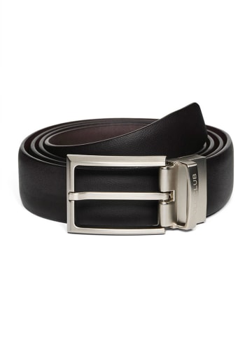 Polo Club Leder-Gürtel in Schwarz/ Braun
