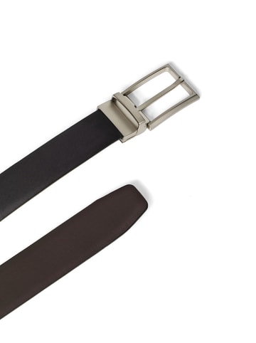Polo Club Leren riem zwart/bruin
