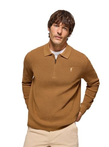 Polo Club Pullover in Hellbraun