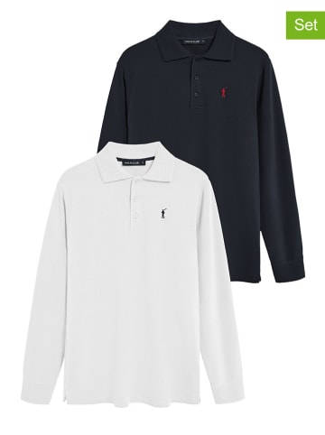 Polo Club 2-delige set: poloshirts donkerblauw/wit