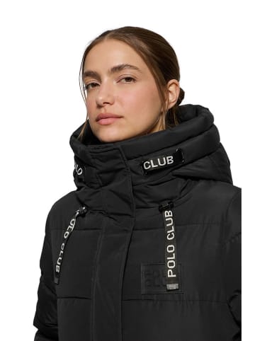 Polo Club Doorgestikte mantel zwart