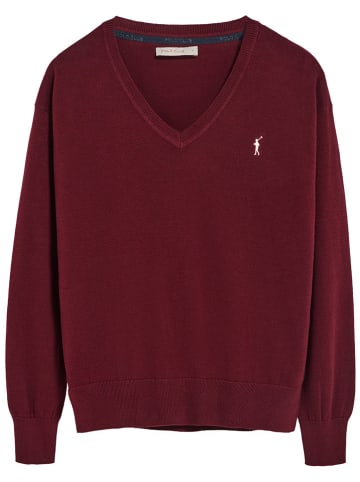 Polo Club Sweter w kolorze ciemnoczerwonym