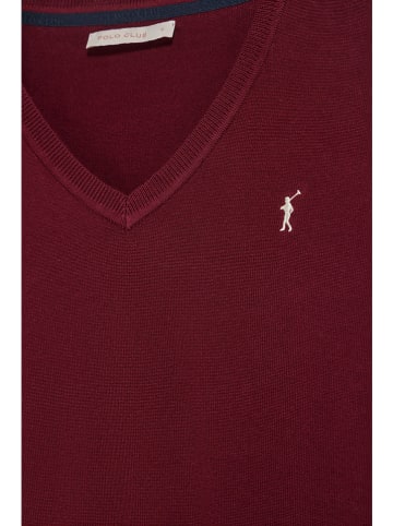 Polo Club Sweter w kolorze ciemnoczerwonym