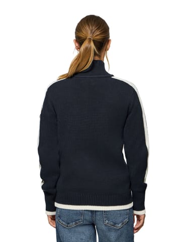 Polo Club Cardigan in Dunkelblau/ Beige