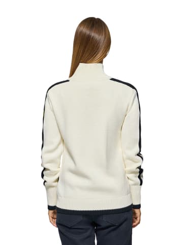 Polo Club Cardigan in Creme/ Dunkelblau