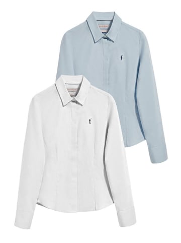 Polo Club 2-delige set: blouses lichtblauw/wit
