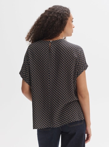 OPUS Bluse in Braun/ Schwarz