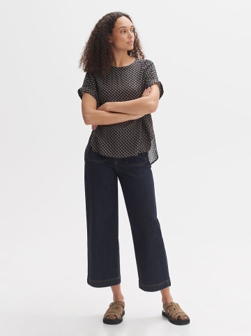 OPUS Bluse in Schwarz/ Hellbraun