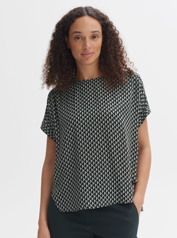 OPUS Bluse in Schwarz/ Hellgrau