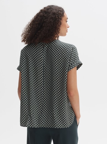 OPUS Bluse in Schwarz/ Hellgrau