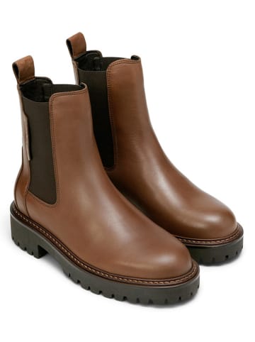 Marc O'Polo Shoes Leder-Chelsea-Boots in Hellbraun