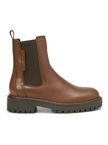 Marc O'Polo Shoes Skórzane sztyblety w kolorze jasnobrązowym