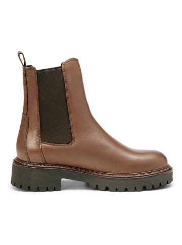 Marc O'Polo Shoes Skórzane sztyblety w kolorze jasnobrązowym