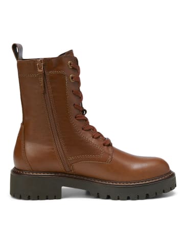Marc O'Polo Shoes Skórzane botki w kolorze jasnobrązowym