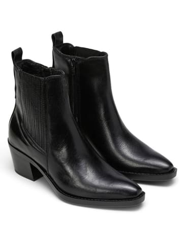 Marc O'Polo Shoes Leren enkellaarzen zwart