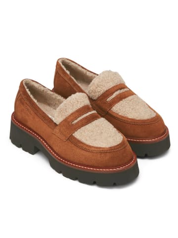 Marc O'Polo Shoes Leder-Mokassins in Hellbraun
