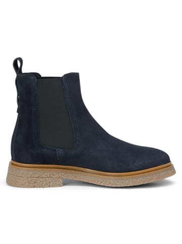 Marc O'Polo Shoes Skórzane sztyblety w kolorze granatowym