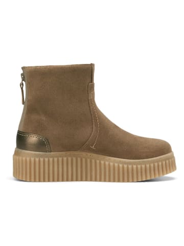 Marc O'Polo Shoes Skórzane botki w kolorze jasnobrązowym