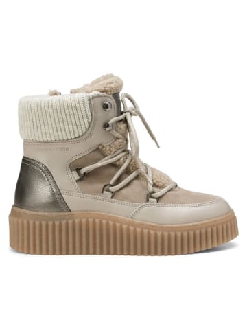 Marc O'Polo Shoes Skórzane botki zimowe w kolorze beżowym