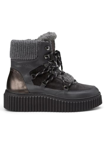 Marc O'Polo Shoes Skórzane botki zimowe w kolorze antracytowym