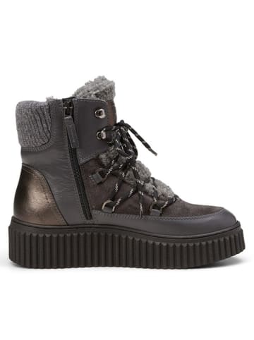 Marc O'Polo Shoes Skórzane botki zimowe w kolorze antracytowym