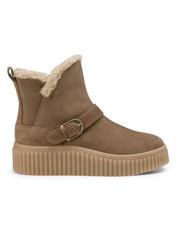 Marc O'Polo Shoes Skórzane botki zimowe w kolorze jasnobrązowym