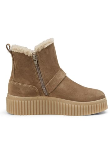 Marc O'Polo Shoes Skórzane botki zimowe w kolorze jasnobrązowym