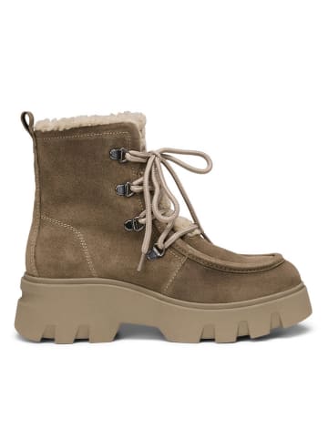 Marc O'Polo Shoes Skórzane botki zimowe w kolorze beżowym