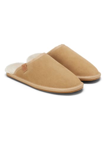 Marc O'Polo Shoes Leren pantoffels lichtbruin