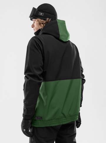 Siroko Softshell-ski-/snowboardjas "W1" zwart/groen