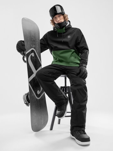 Siroko Softshell-ski-/snowboardjas "W1" zwart/groen