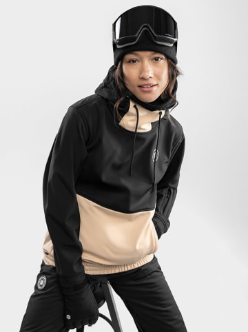 Siroko Softshell-Ski-/ Snowboardjacke "W1-W" in Schwarz/ Beige