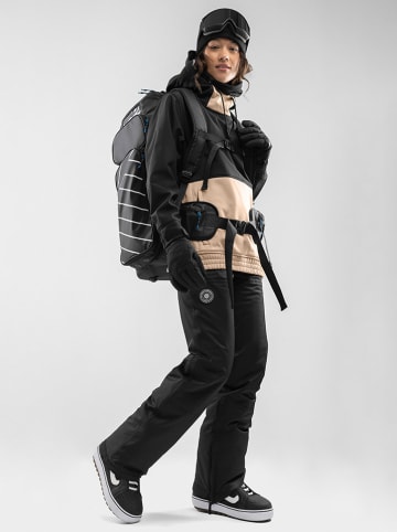 Siroko Softshell-Ski-/ Snowboardjacke "W1-W" in Schwarz/ Beige