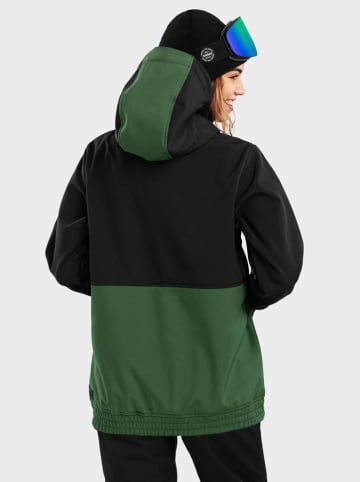Siroko Softshell-Ski-/ Snowboardjacke "W1-W" in Schwarz/ Grün