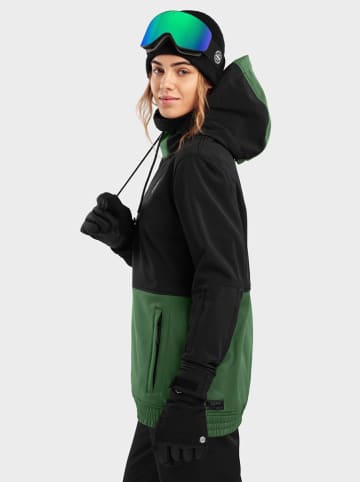 Siroko Softshell-Ski-/ Snowboardjacke "W1-W" in Schwarz/ Grün