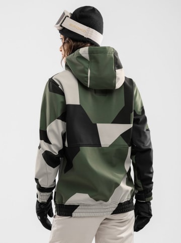 Siroko Softshell-ski-/snowboardjas "W1-W" kaki/grijs