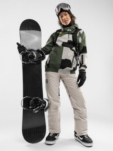 Siroko Softshell-ski-/snowboardjas "W1-W" kaki/grijs