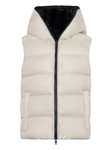 Ecoalf Doorgestikte bodywarmer crème