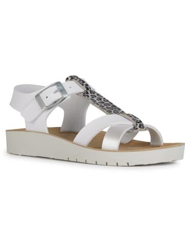 Geox Sandalen "Costarei" in Weiß/ Silber