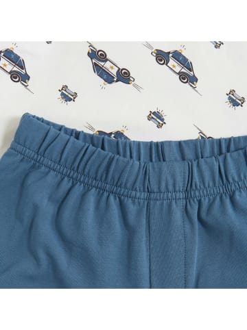 CeLaVi Pyjama in Weiß/ Blau