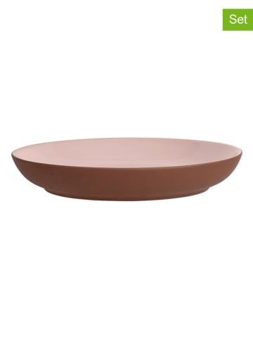 Maxwell & Williams 6-delige set: soepborden "Sienna" lichtblauw/lichtroze - Ø 19 cm