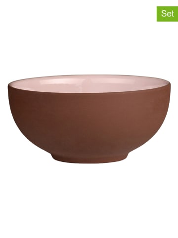 Maxwell & Williams 6er-Set: Schalen "Sienna" in Hellbraun/ Rosa - Ø 12 cm